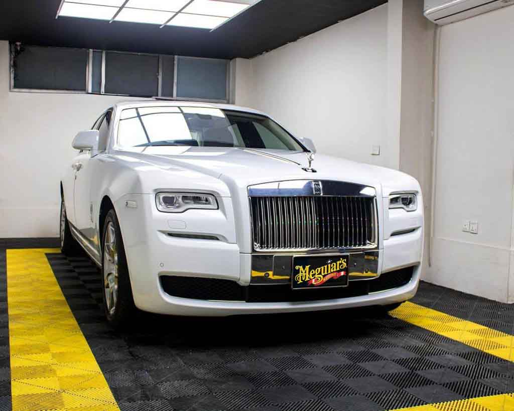 Rolls Royce at Protek Car Care, Lahore with Meguiar's plate